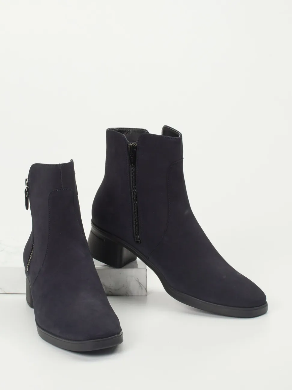 Hartjes – Stiefeletten aus Nubukleder in Dunkelblau