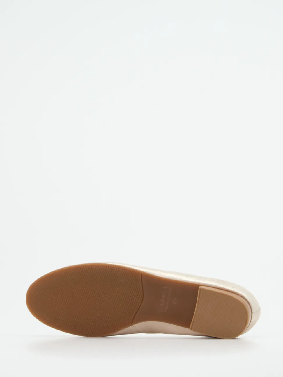 Hassia – Ballerinas aus Metallicleder champagner-beige