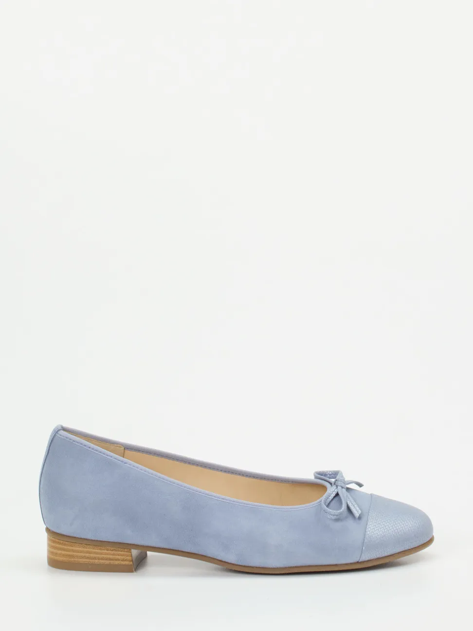 Hassia – Ballerinas aus Veloursleder Pastellblau