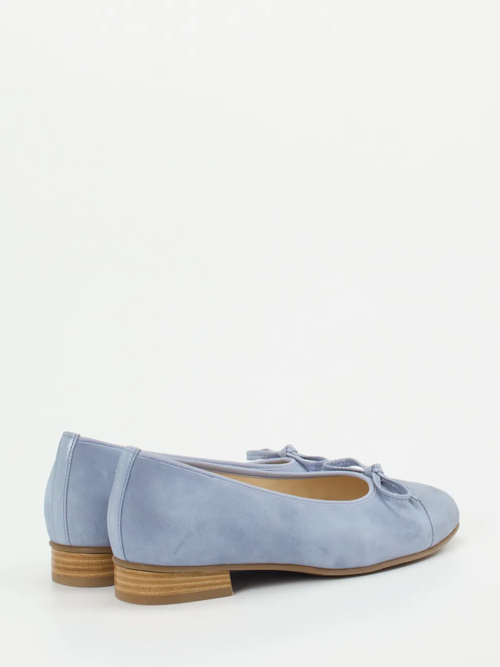 Hassia – Ballerinas aus Veloursleder Pastellblau
