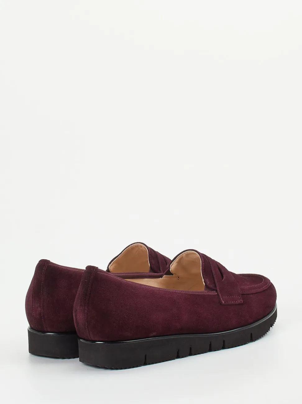 Hassia – Loafer aus Veloursleder in Bordeauxrot