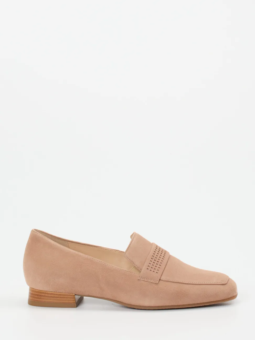 Hassia – Loafer aus Veloursleder in Rosébeige