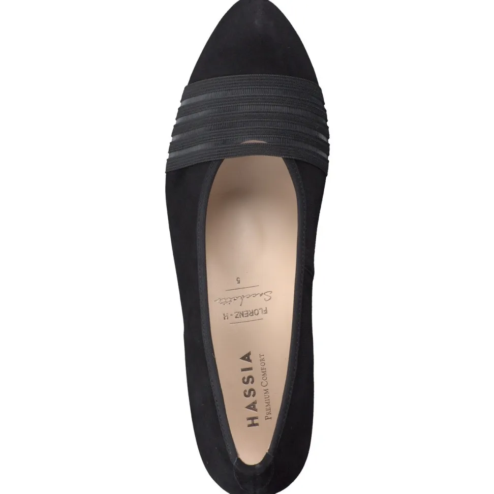 Hassia – Pumps aus Veloursleder Schwarz