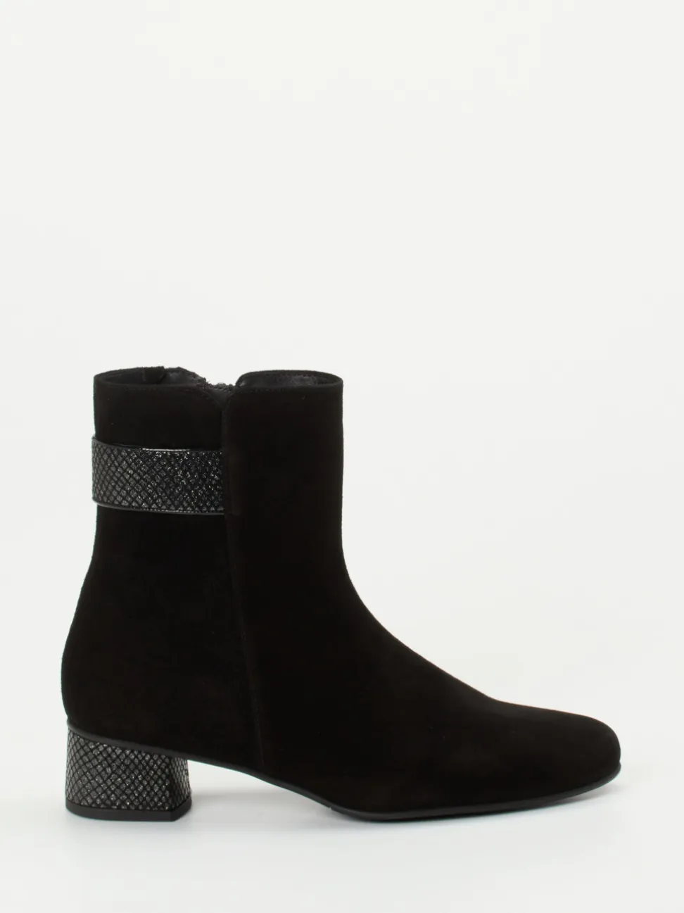 Hassia – Stiefeletten aus Veloursleder schwarz