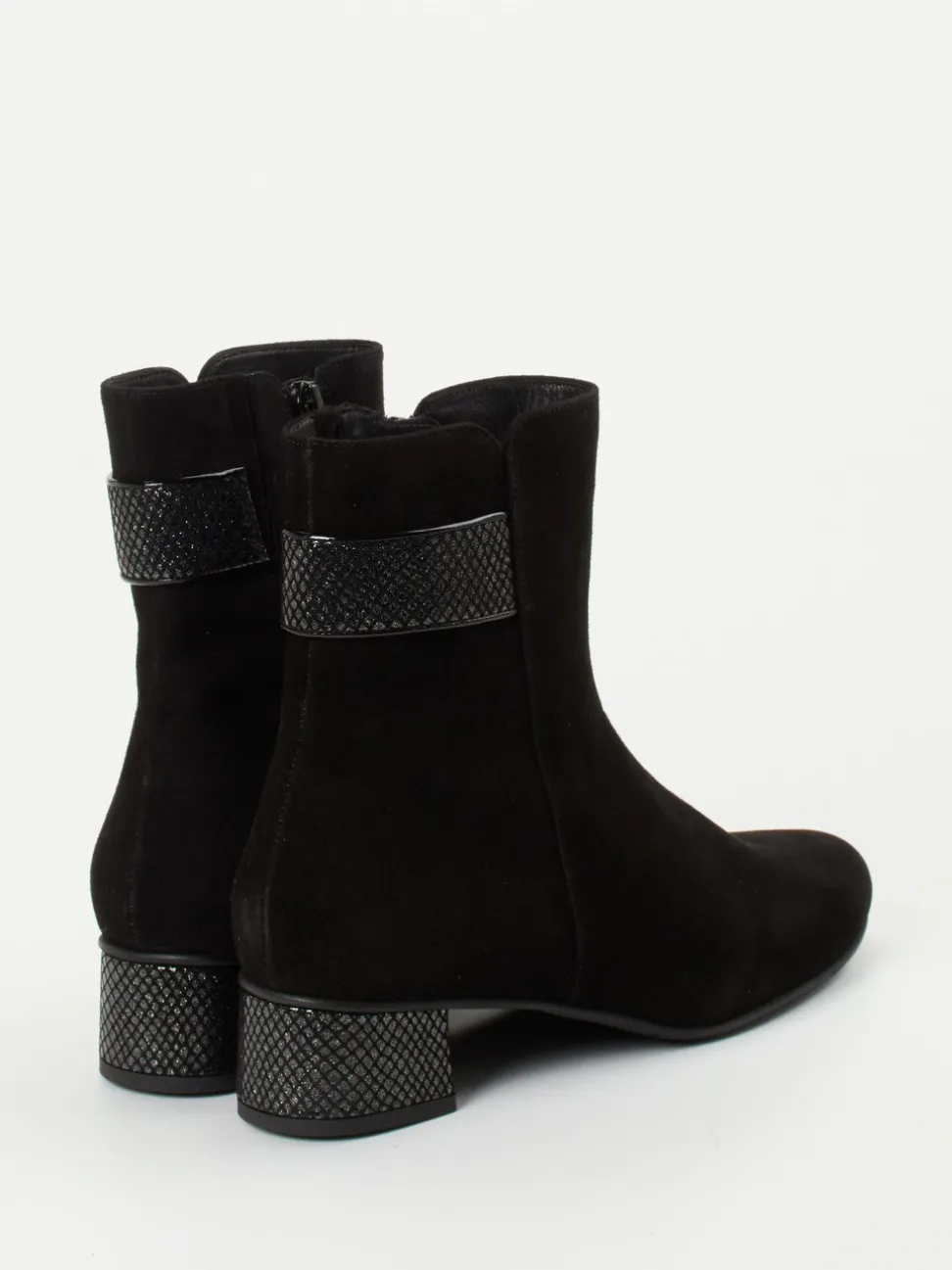Hassia – Stiefeletten aus Veloursleder schwarz