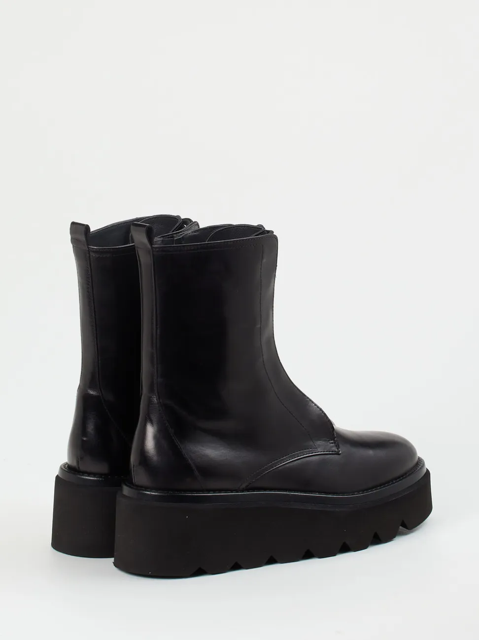 Homers – Plateau-Stiefelette aus Kalbleder schwarz