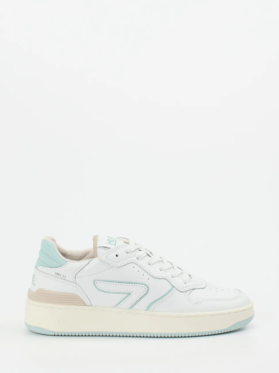 HUB – Sneaker aus Kalbleder in Weiß und Pastell