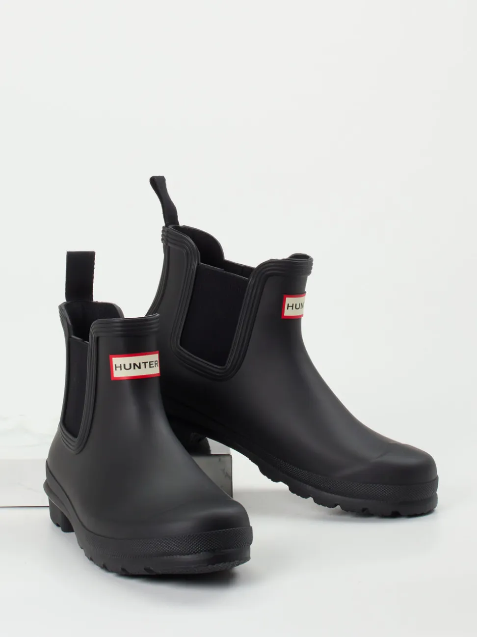 Hunter – Chelsea-Stiefeletten aus Synthetik schwarz