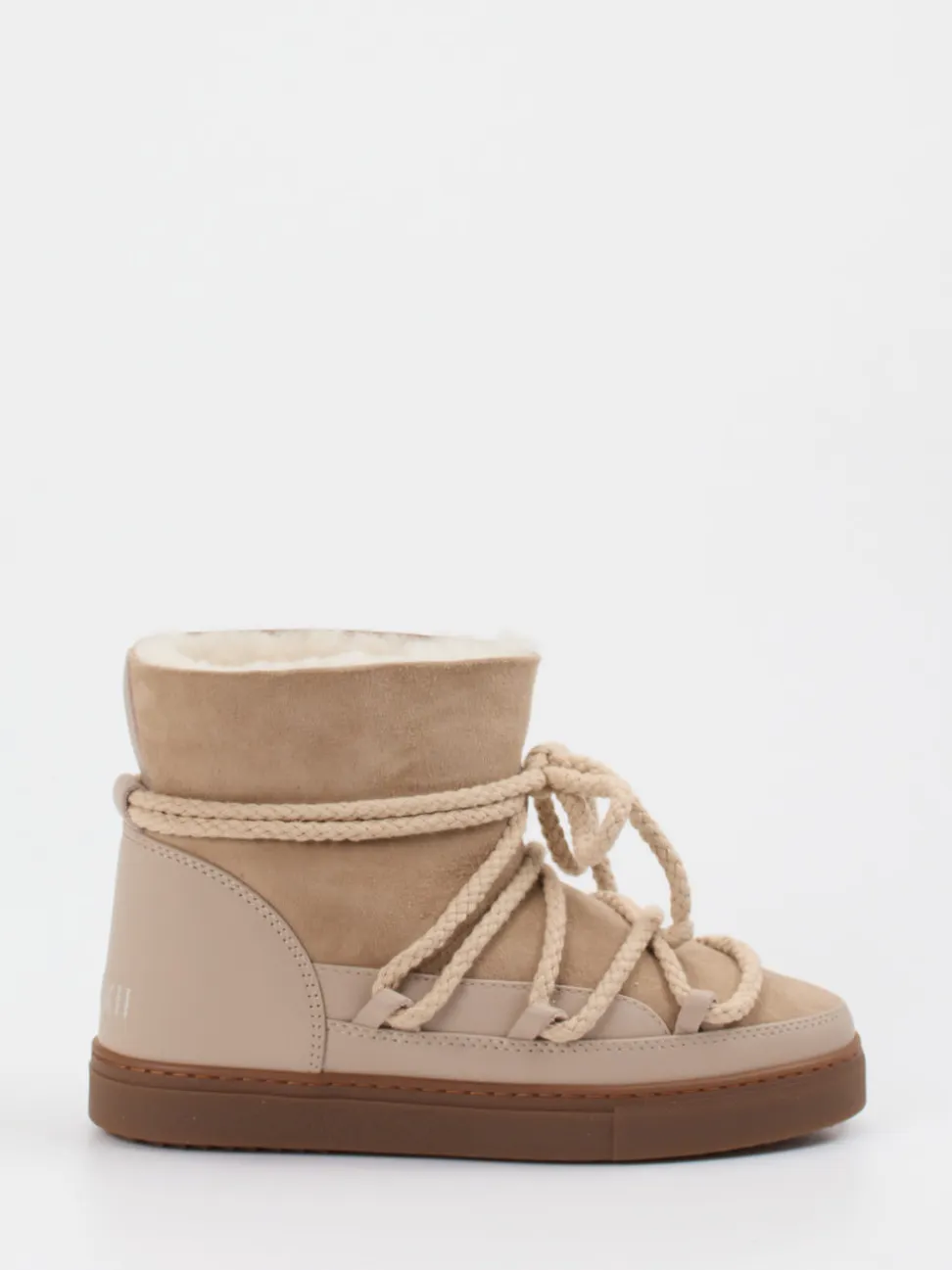 Inuikii – Stiefeletten aus Veloursleder beige