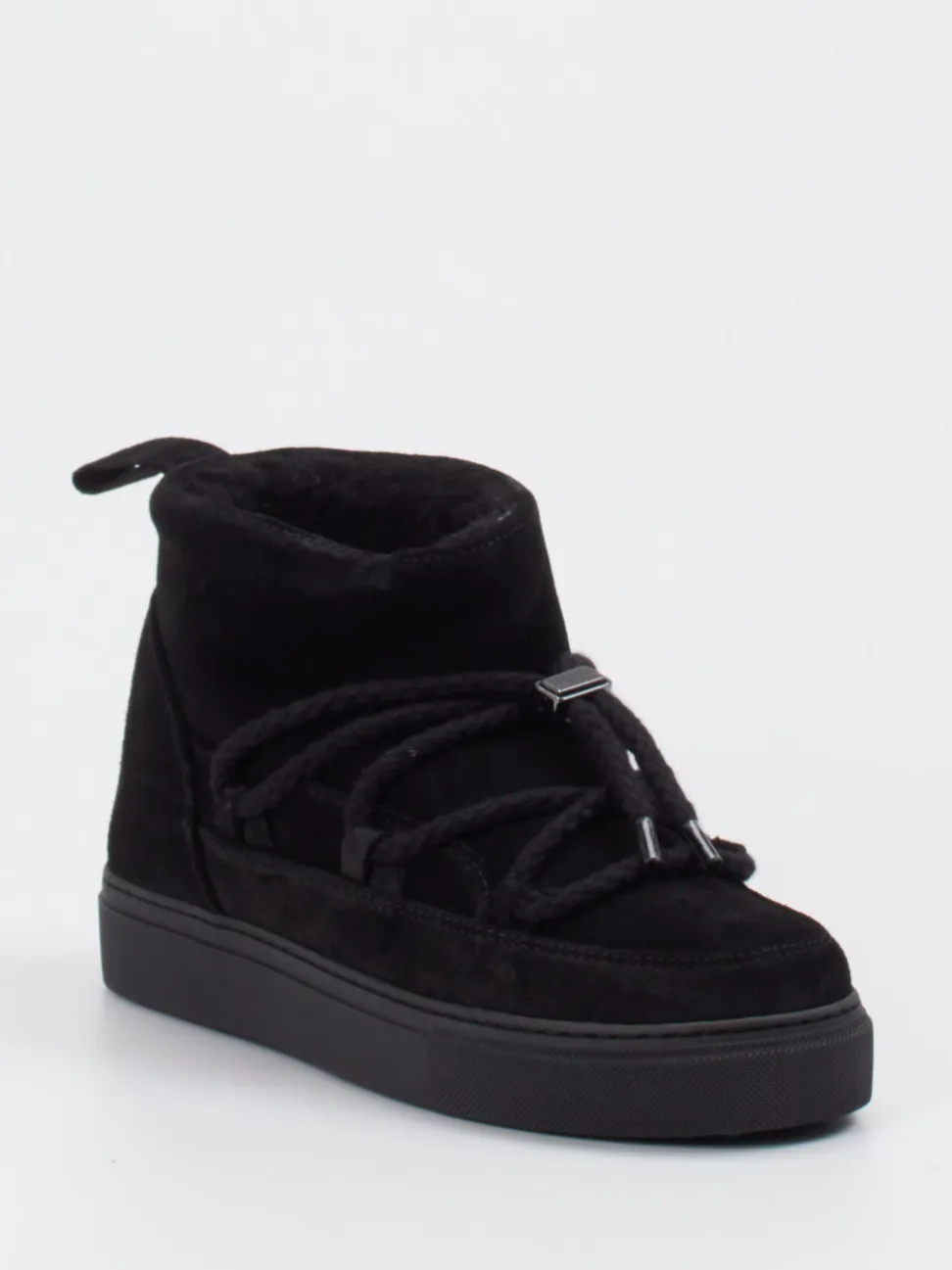 Inuikii – Stiefeletten aus Veloursleder Schwarz