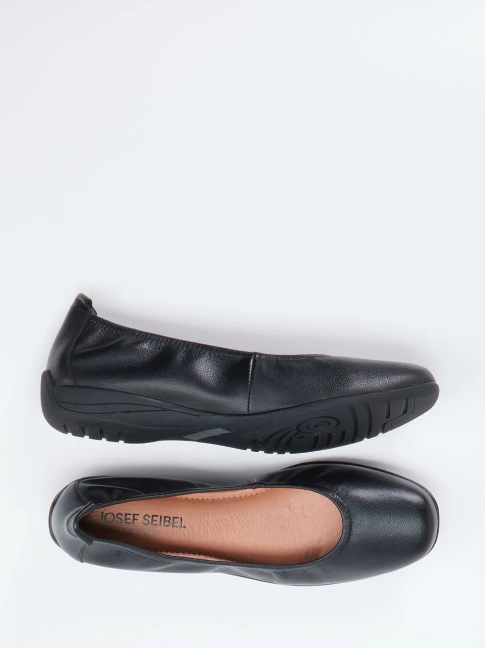 Josef Seibel – Komfort-Ballerinas aus Kalbleder Schwarz