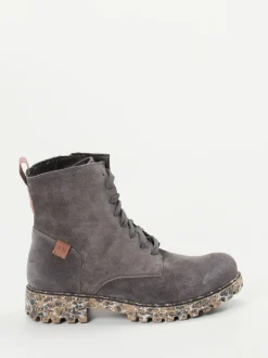 Josef Seibel – Schnürboots aus Veloursleder grau