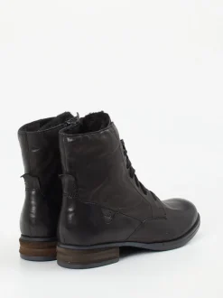 Josef Seibel – Schnürstiefelette aus Leder Schwarz
