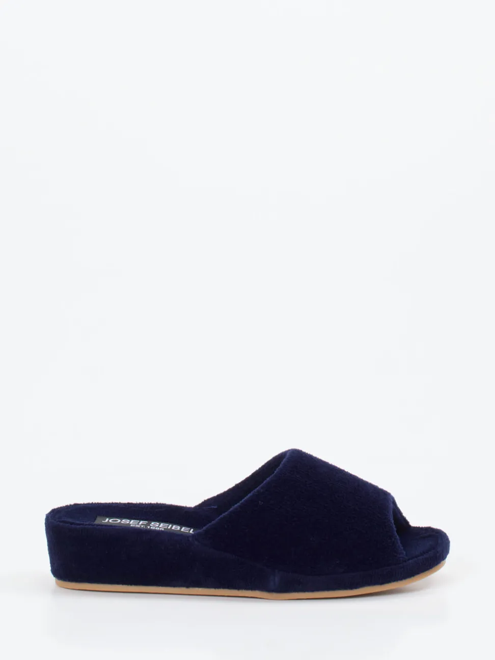 Josef Seibel Relax – Pantolette aus flauschigem Textil Dunkelblau