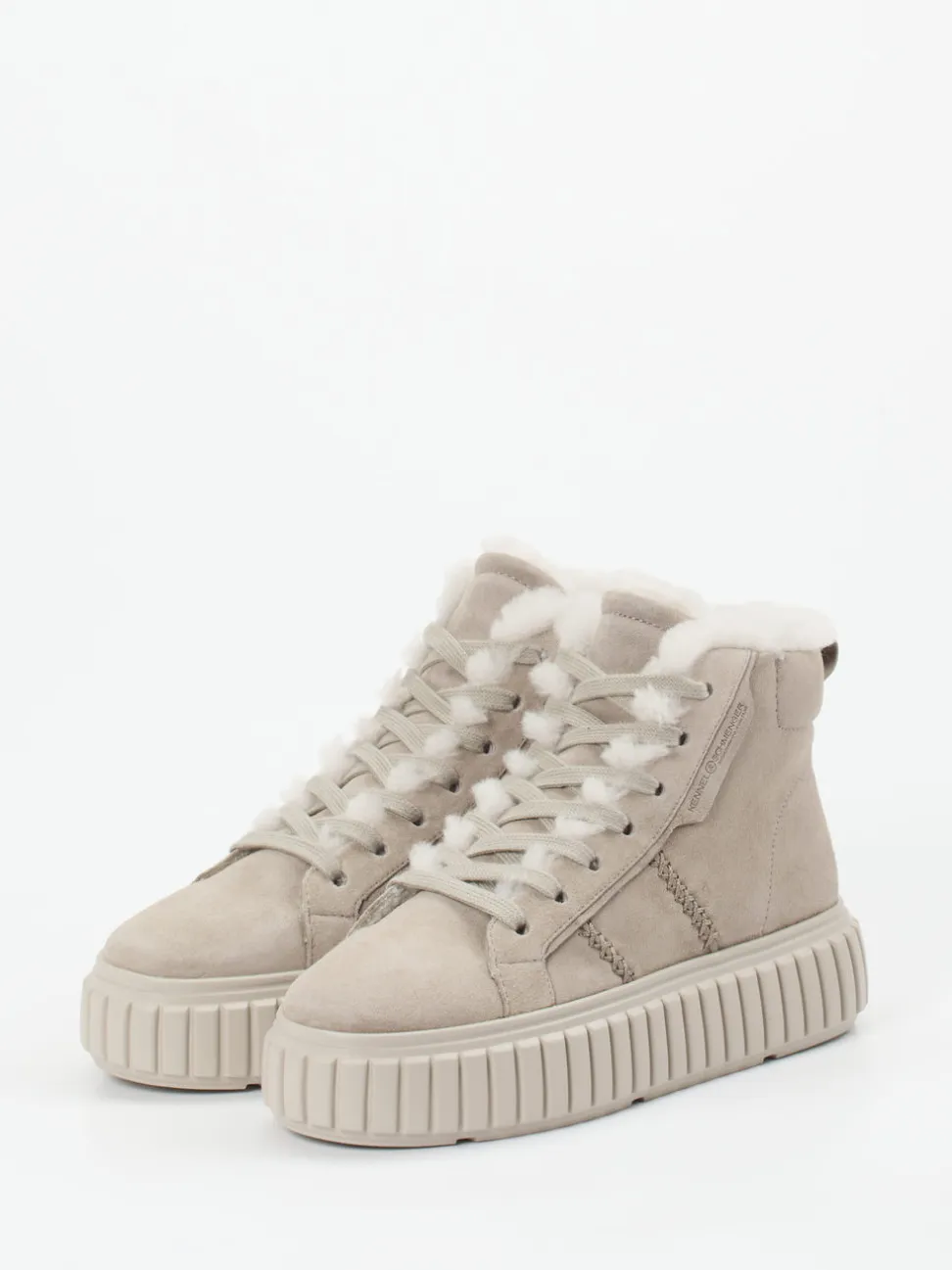 Kennel & Schmenger – High-Top Sneaker aus Veloursleder Grau