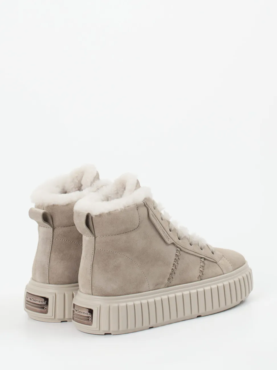 Kennel & Schmenger – High-Top Sneaker aus Veloursleder Grau