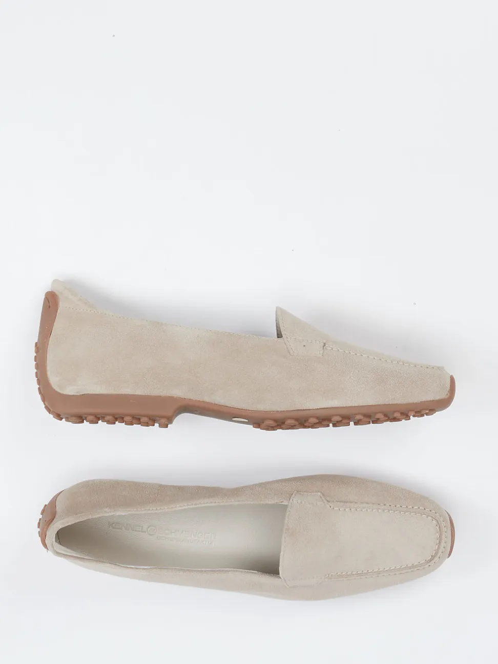 Kennel & Schmenger – Loafer aus Veloursleder beigegrau