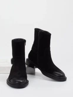 Kennel & Schmenger – Stiefelette aus Veloursleder Schwarz