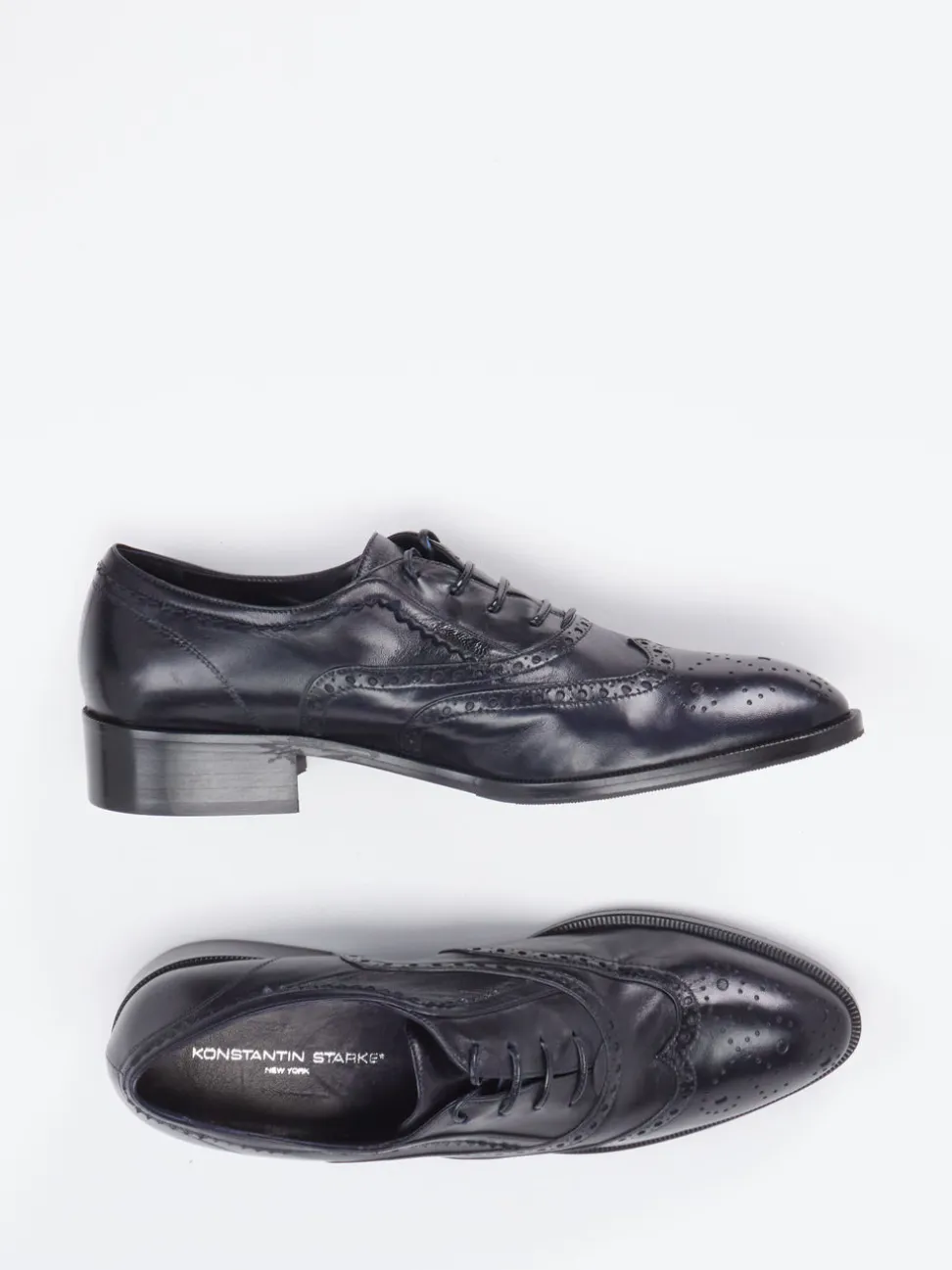 Konstantin Starke – Brogues aus Lammleder tiefschwarz