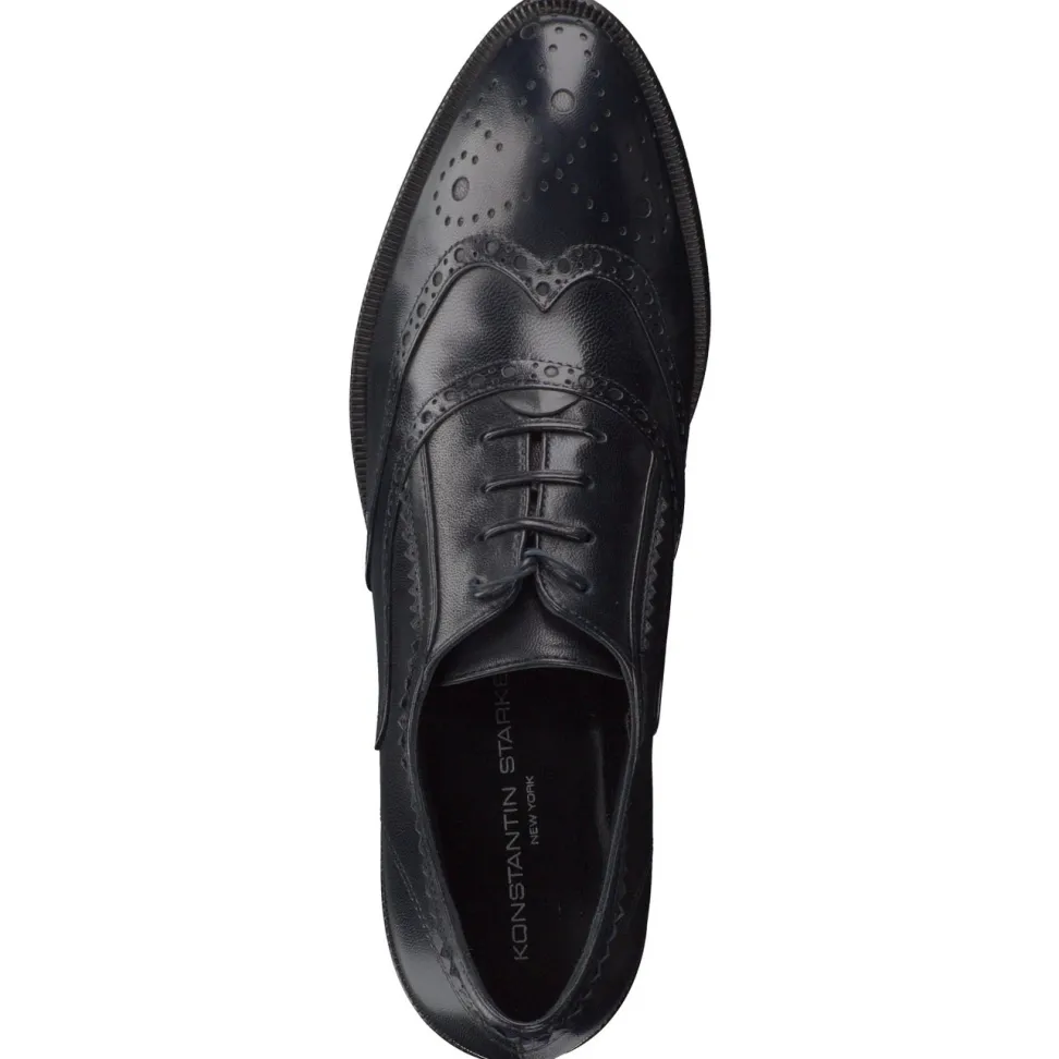 Konstantin Starke – Brogues aus Lammleder tiefschwarz