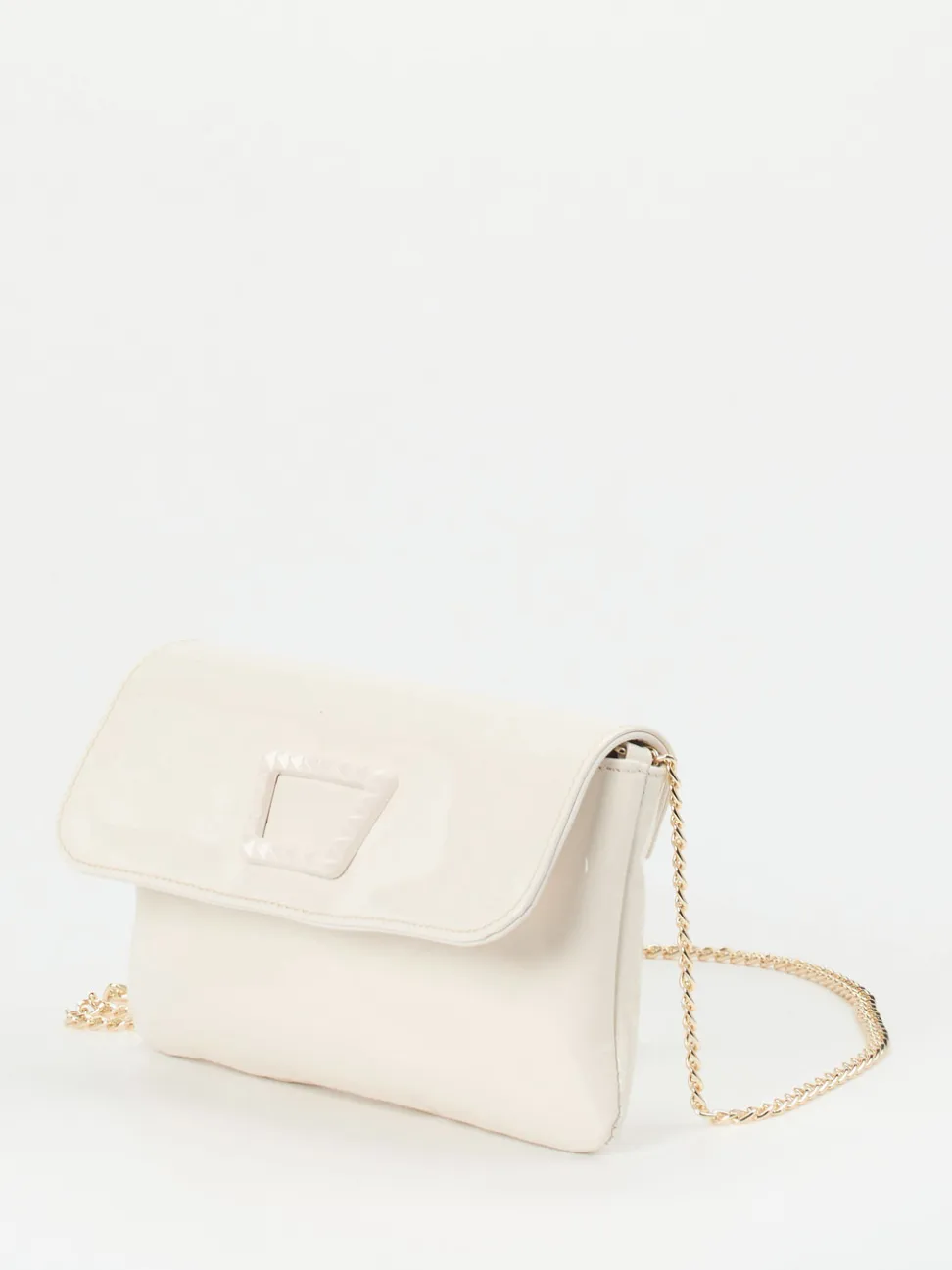 Konstantin Starke – Clutch aus Lackleder Elfenbeinweiß
