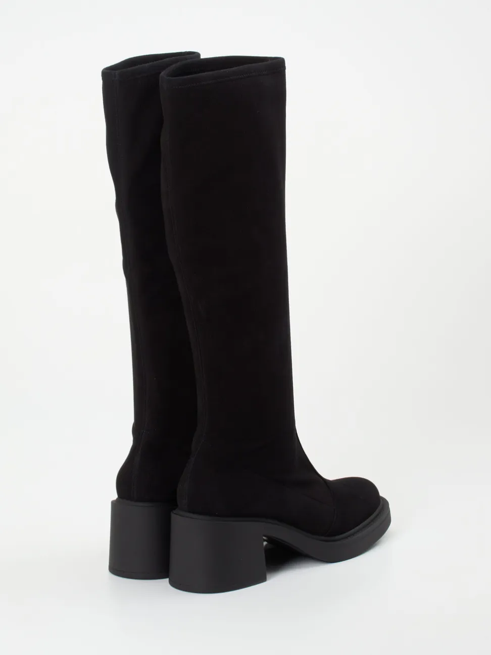 Konstantin Starke – Kniestiefel aus Veloursleder schwarz