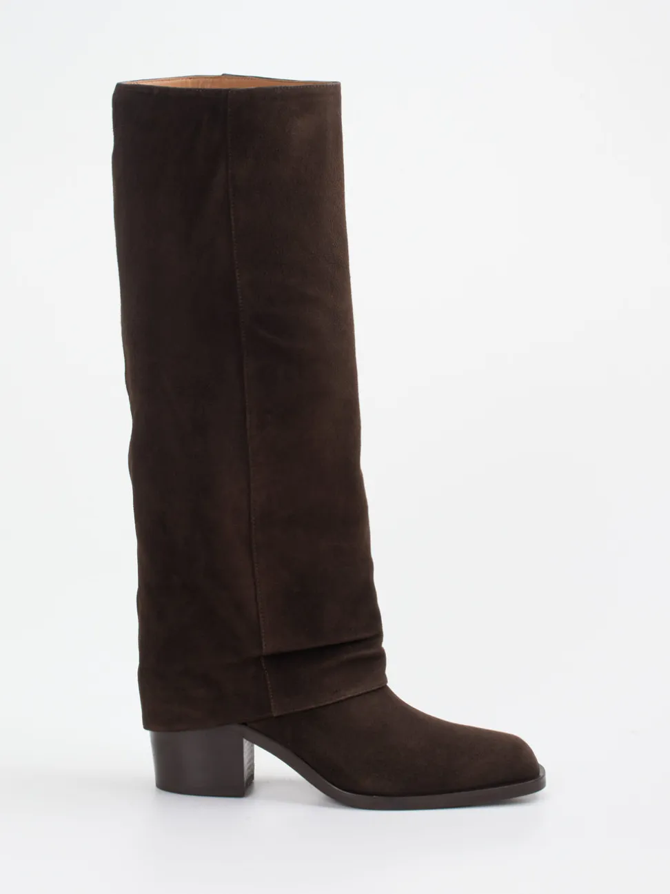 Konstantin Starke – Kniestiefel aus Veloursleder Braun