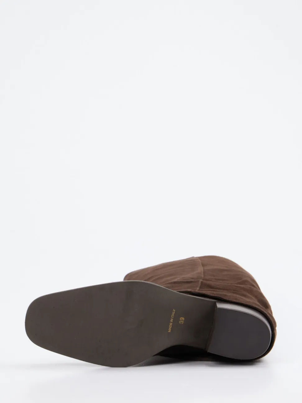 Konstantin Starke – Kniestiefel aus Veloursleder Braun