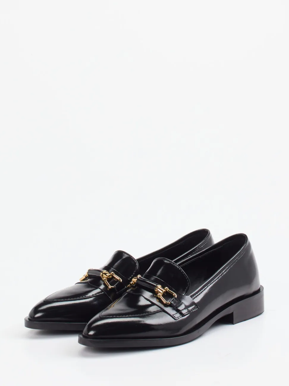 Konstantin Starke – Loafer aus Hochglanzleder schwarz