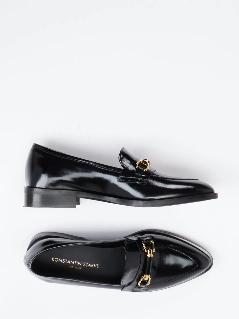 Konstantin Starke – Loafer aus Hochglanzleder schwarz