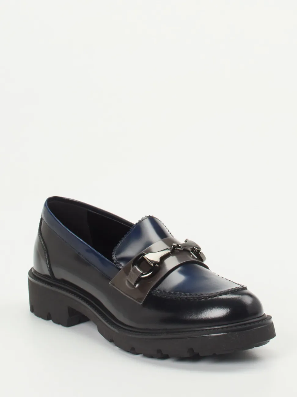 Konstantin Starke – Loafer aus Hochglanzleder Dunkelblau