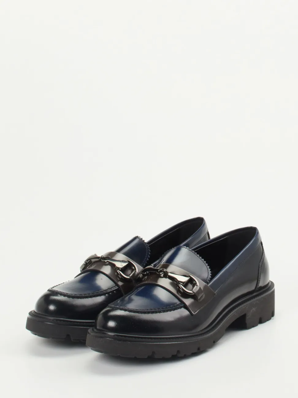 Konstantin Starke – Loafer aus Hochglanzleder Dunkelblau