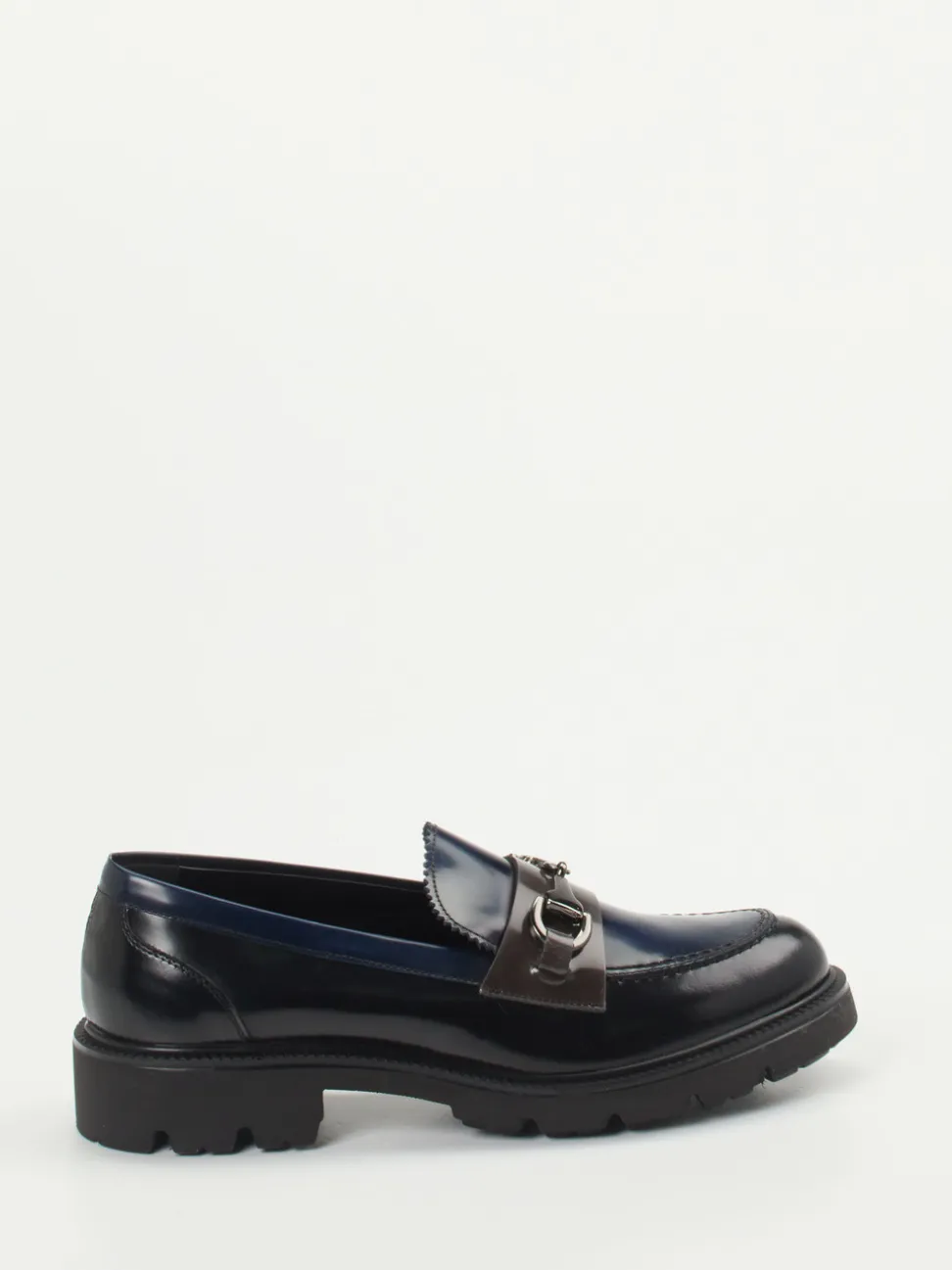 Konstantin Starke – Loafer aus Hochglanzleder Dunkelblau