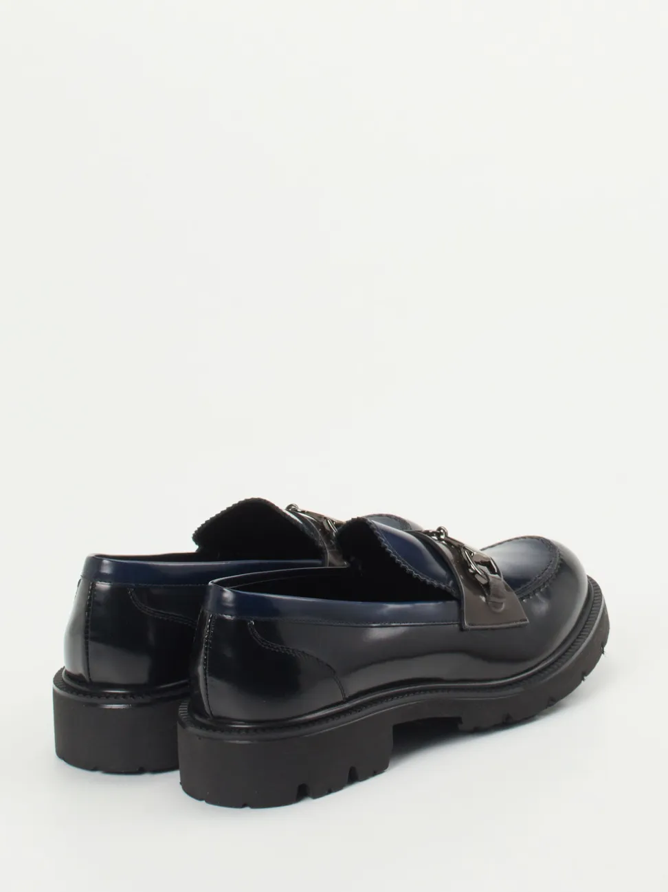Konstantin Starke – Loafer aus Hochglanzleder Dunkelblau