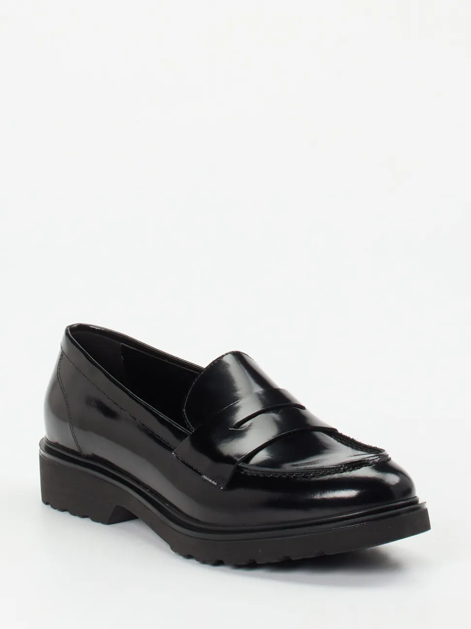 Konstantin Starke – Loafer aus Hochglanzleder schwarz