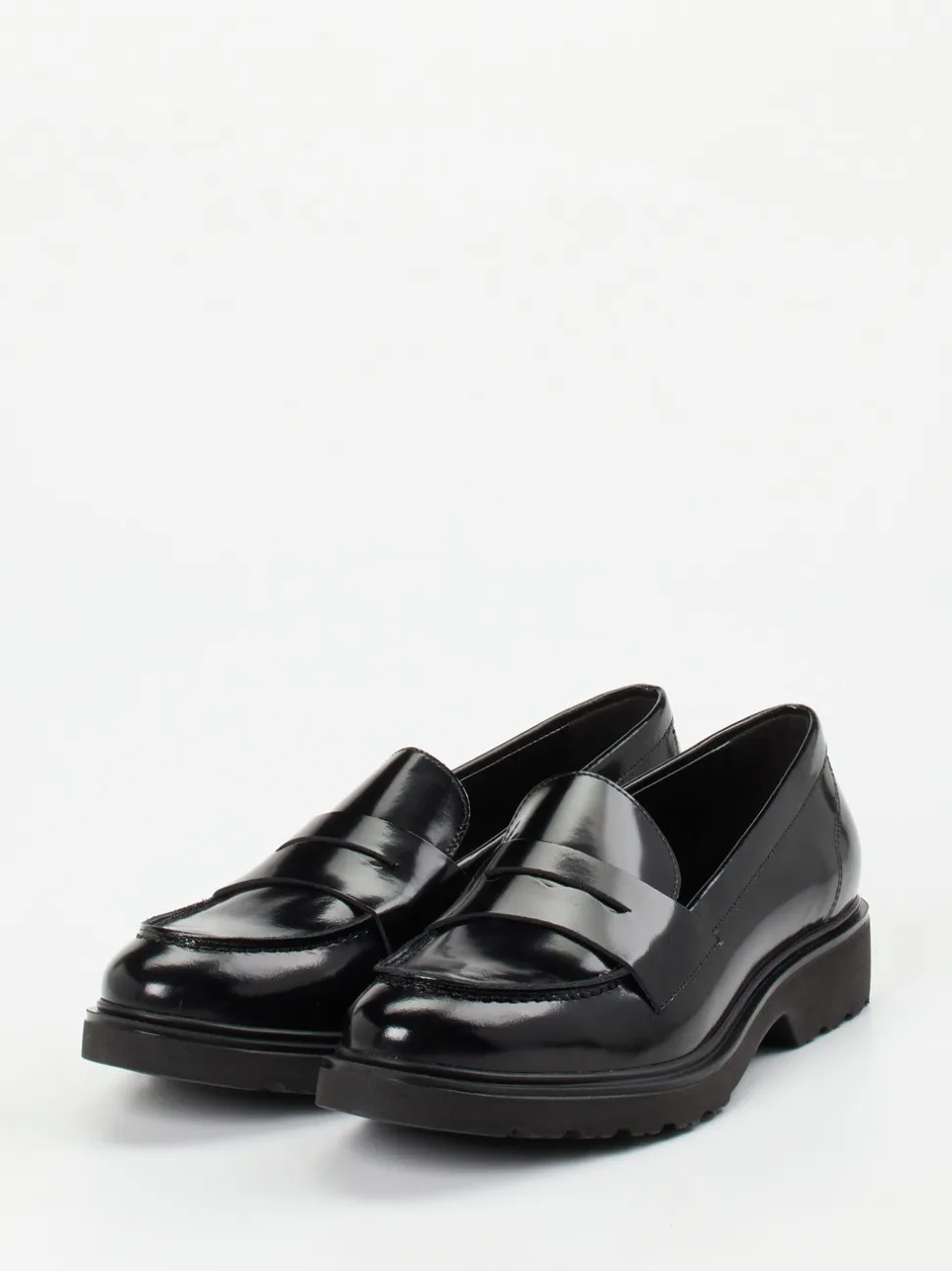 Konstantin Starke – Loafer aus Hochglanzleder schwarz