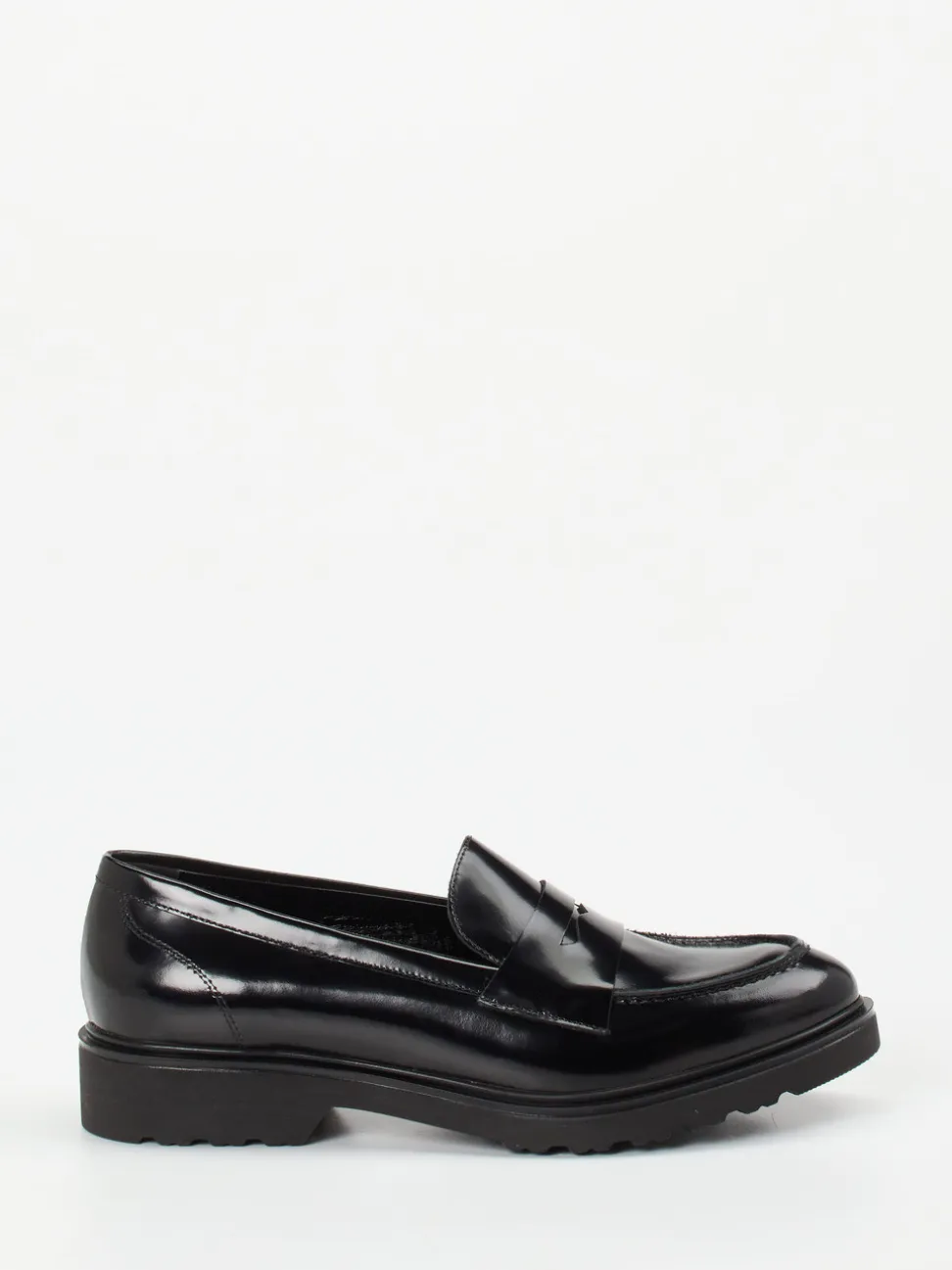 Konstantin Starke – Loafer aus Hochglanzleder schwarz