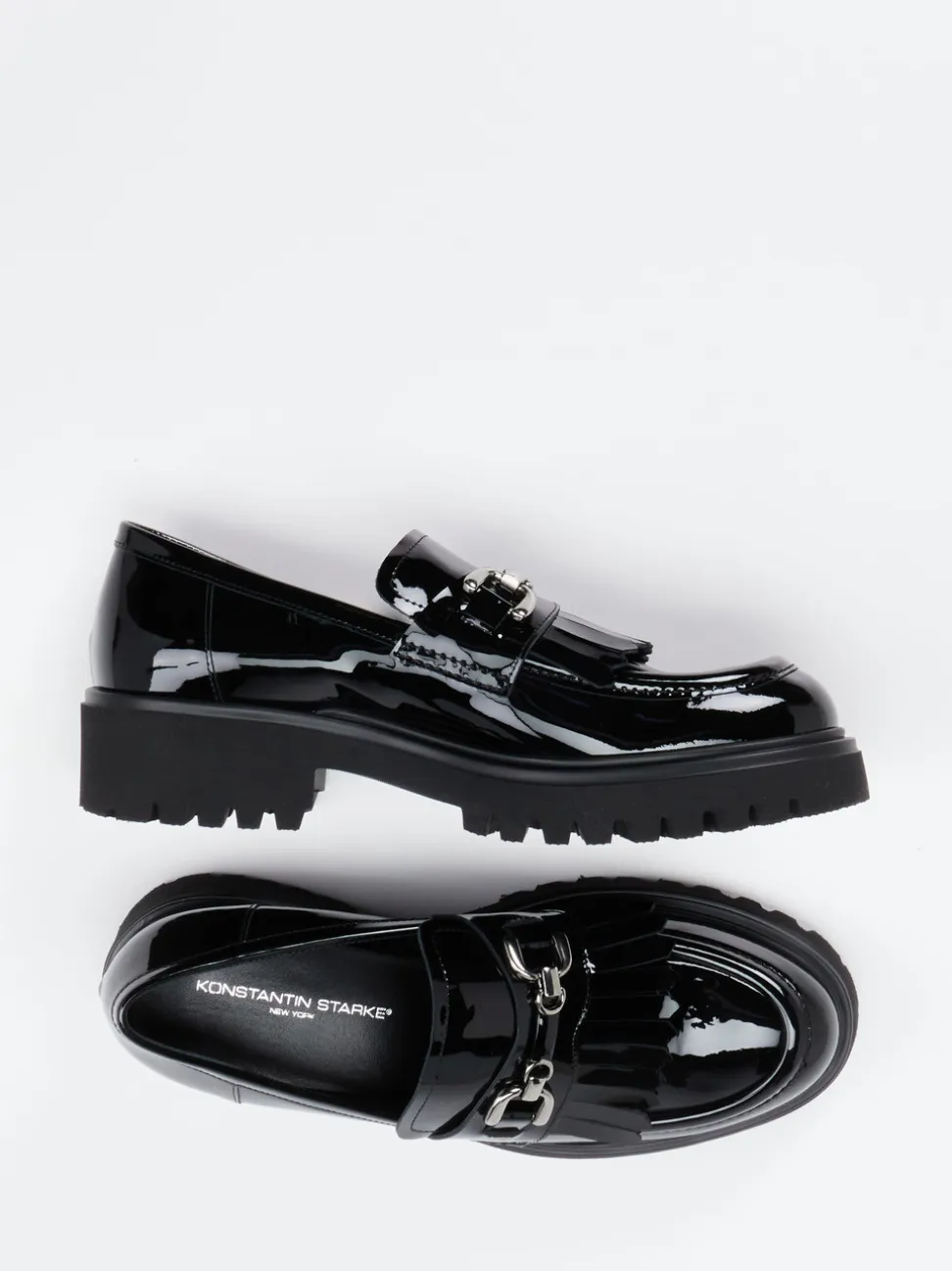 Konstantin Starke – Loafer aus Kalbleder Schwarz Glanz