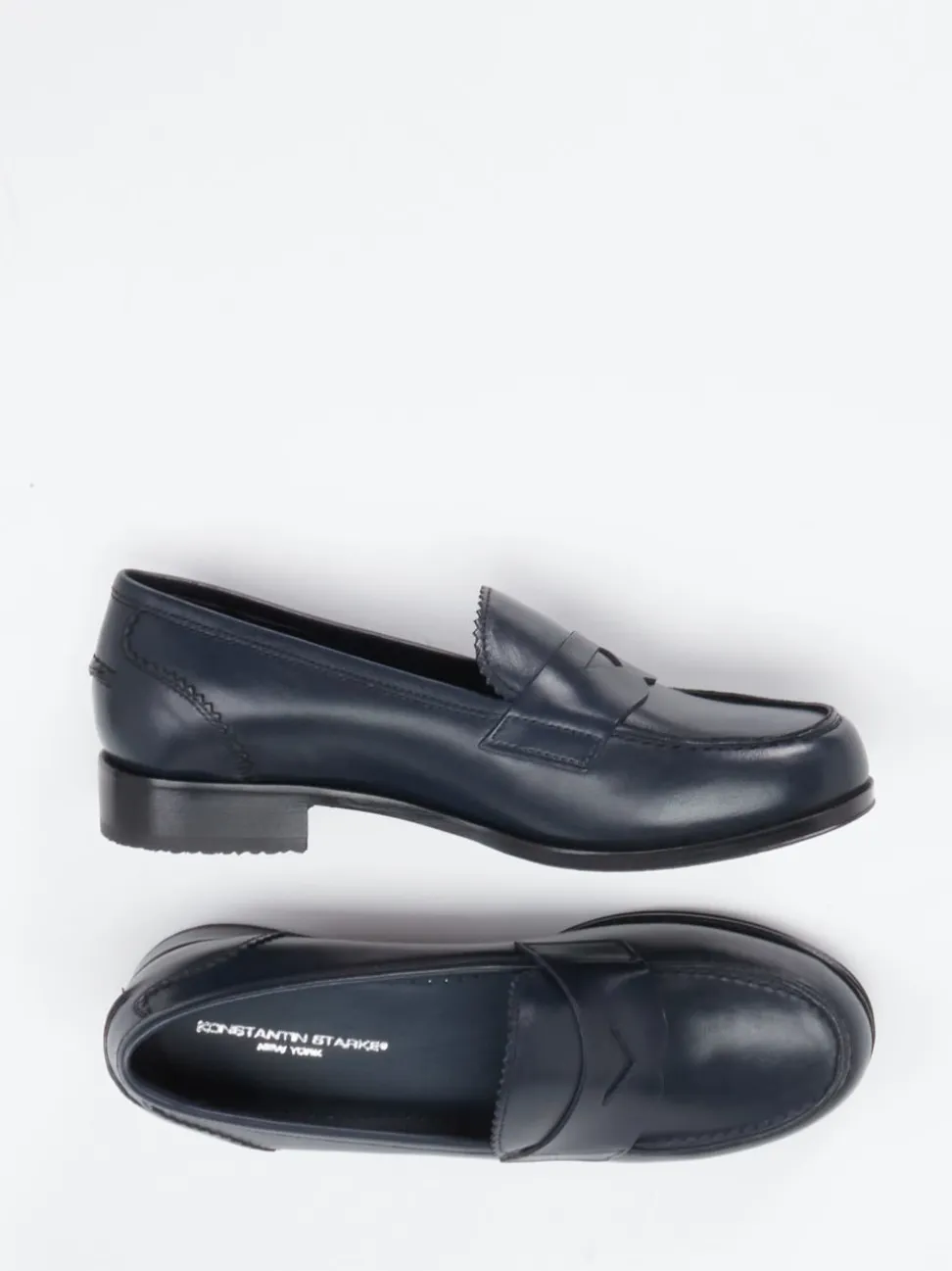 Konstantin Starke – Loafer aus Kalbleder in Dunkelblau
