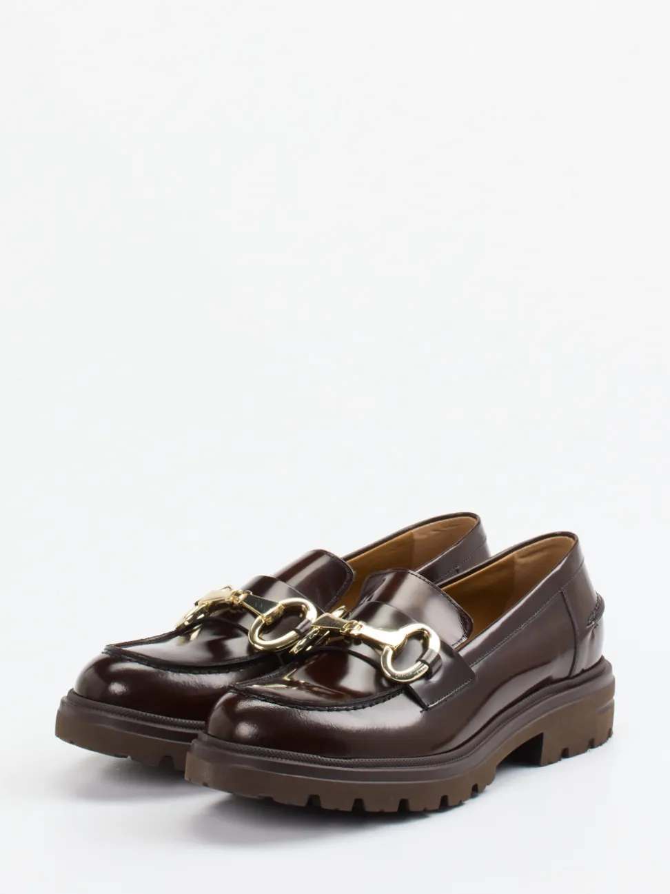 Konstantin Starke – Loafer aus Lack-Kalbleder Dunkelbraun