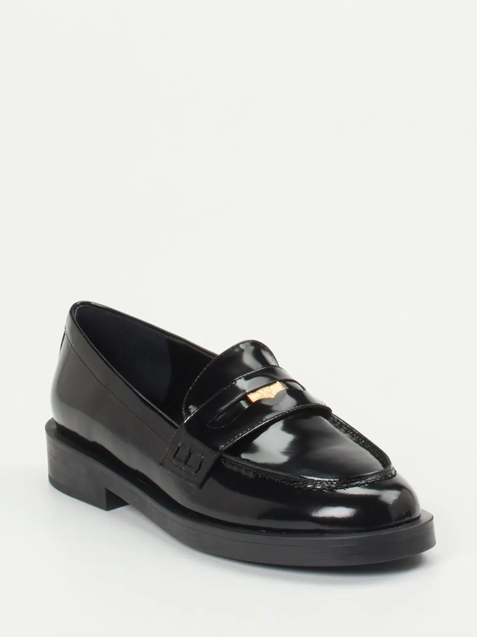 Konstantin Starke – Loafer aus Hochglanzleder schwarz