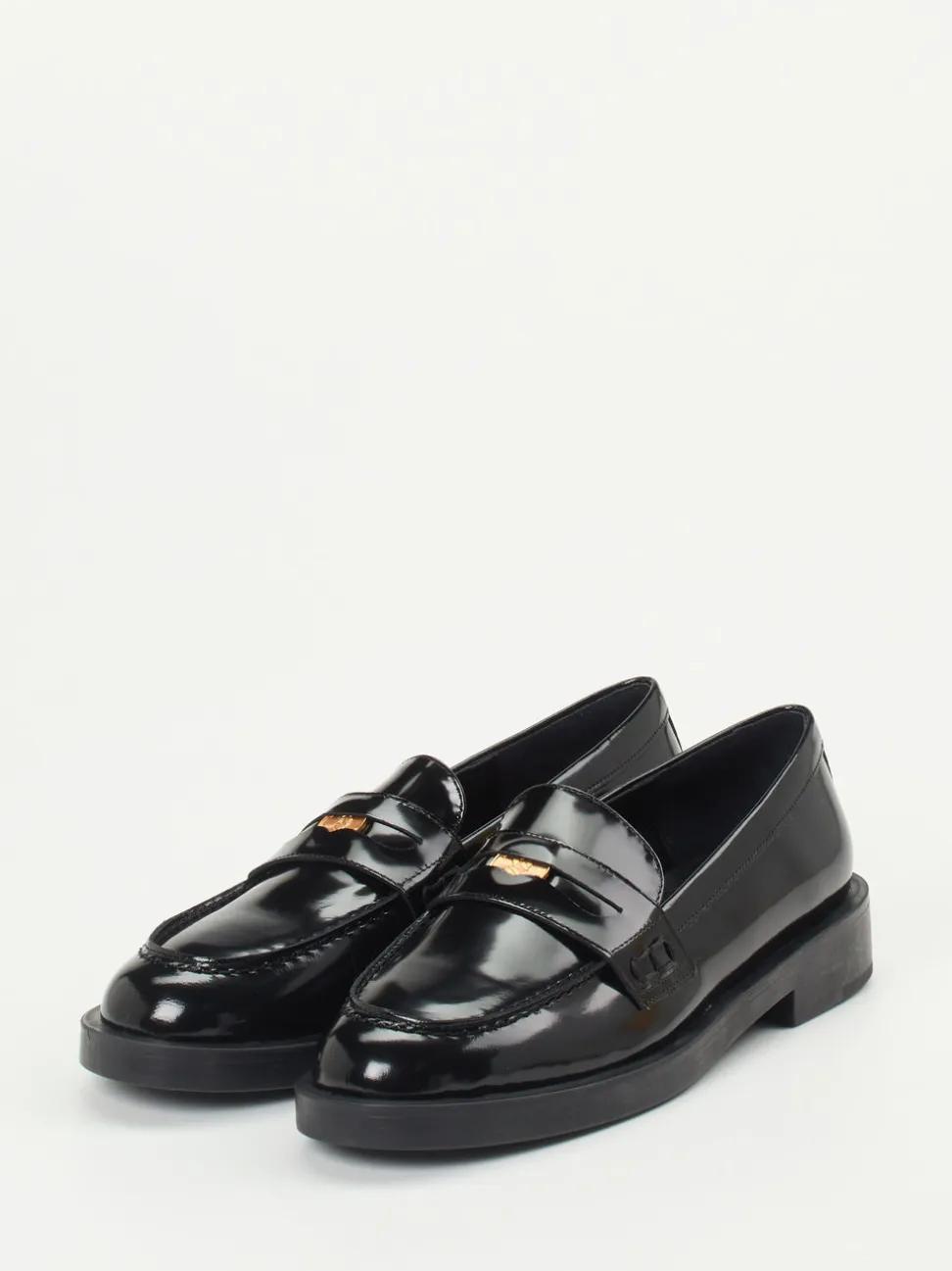 Konstantin Starke – Loafer aus Hochglanzleder schwarz