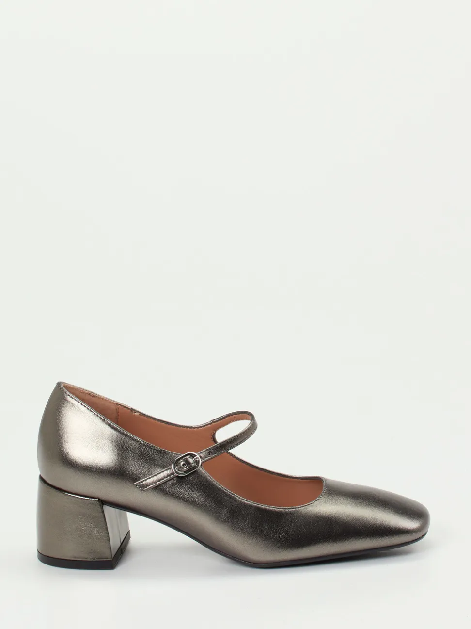 Konstantin Starke – Mary Jane Pumps aus Metallicleder Grau