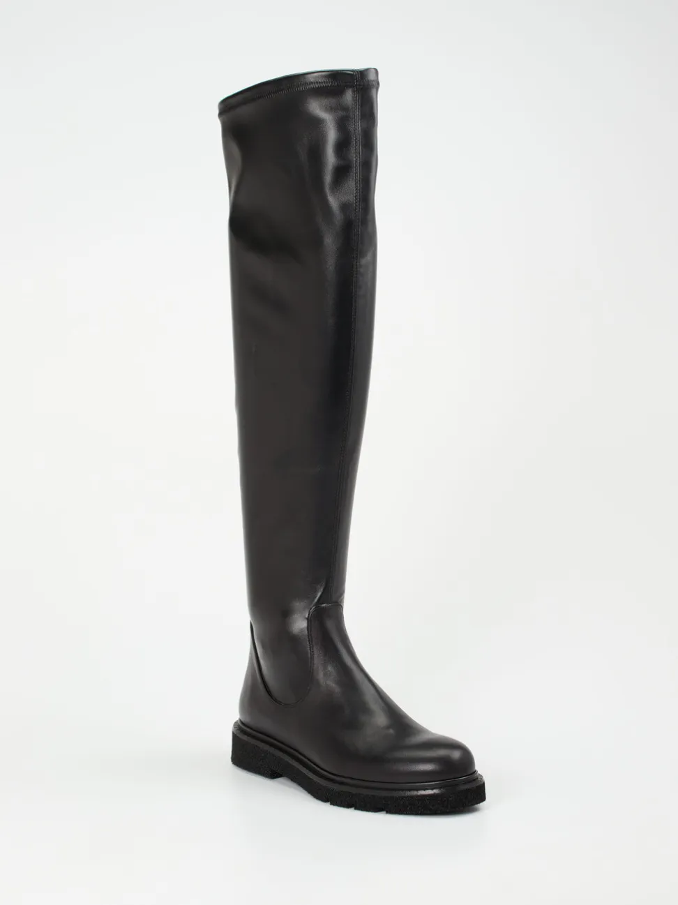 Konstantin Starke – Overknee-Stiefel aus Lammleder schwarz