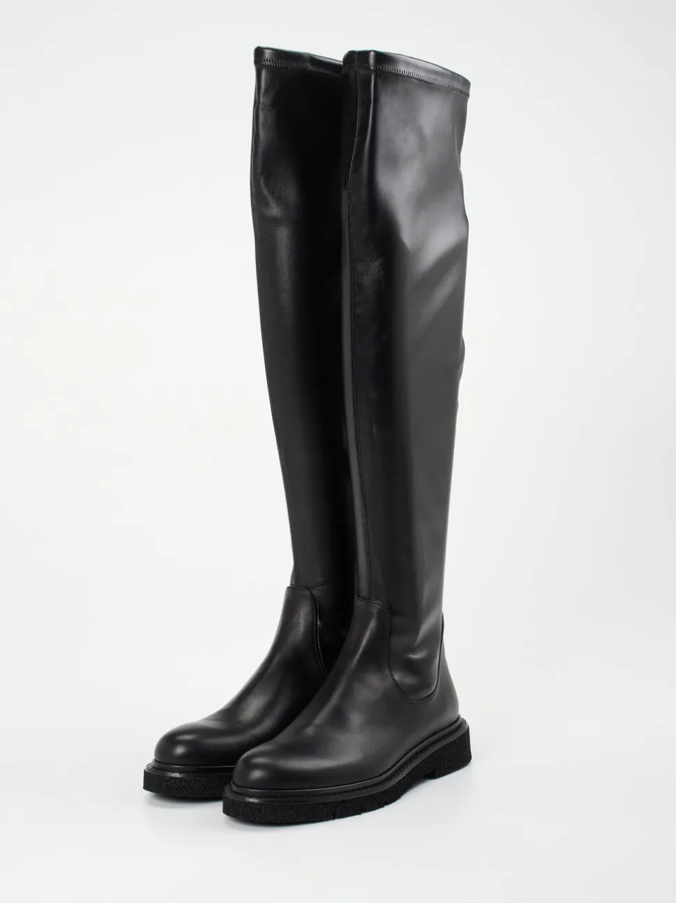 Konstantin Starke – Overknee-Stiefel aus Lammleder schwarz
