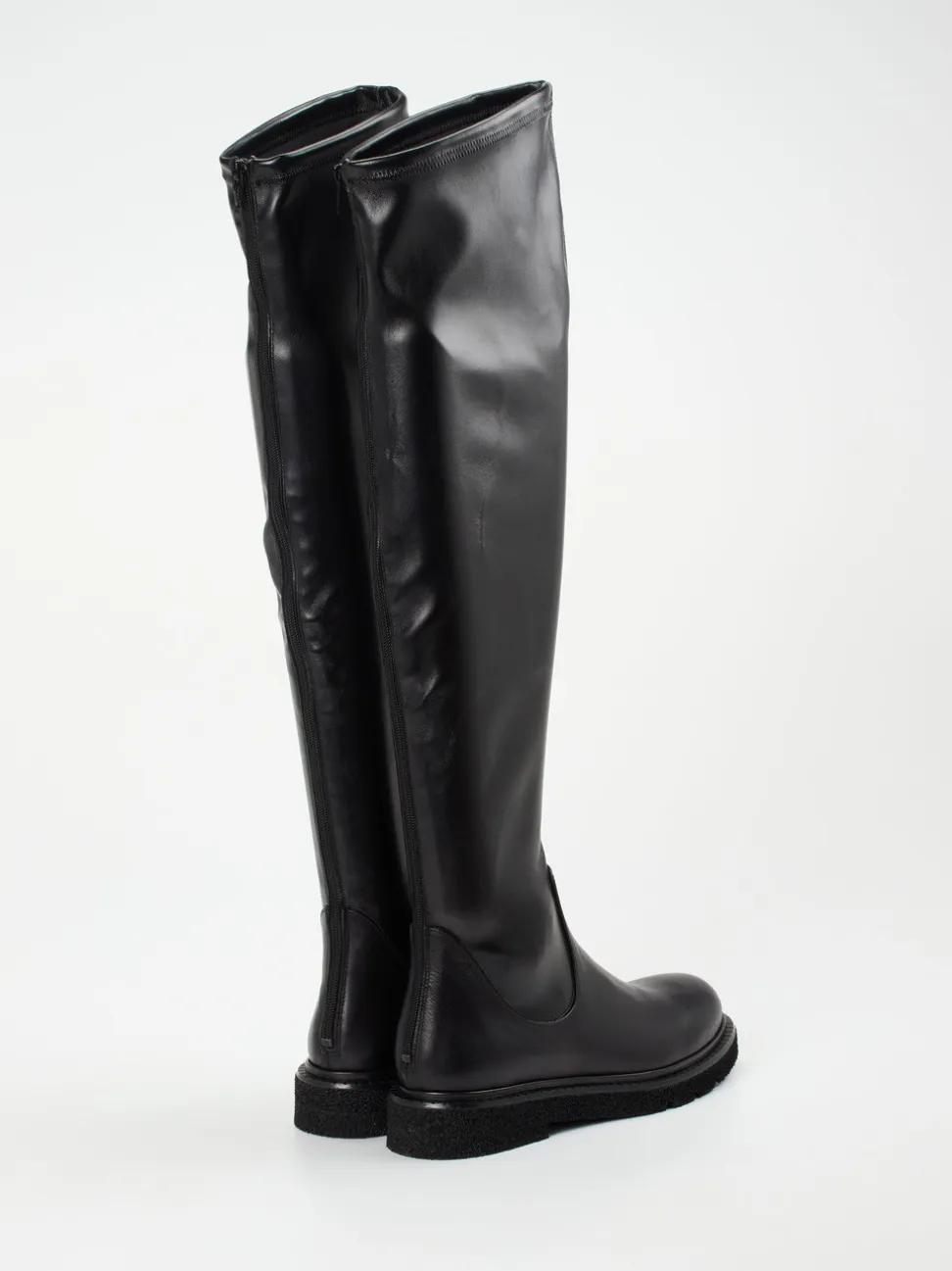 Konstantin Starke – Overknee-Stiefel aus Lammleder schwarz