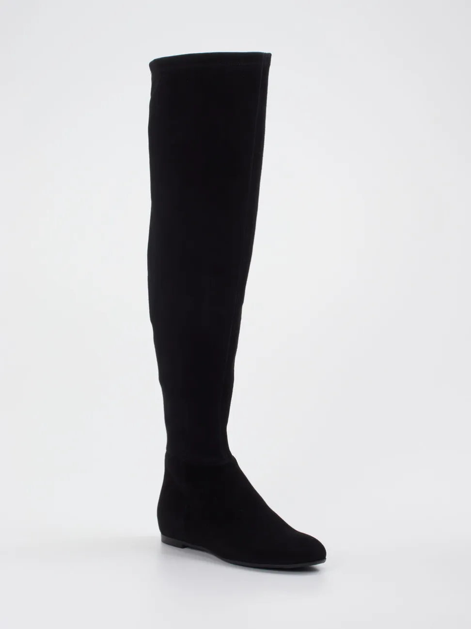 Konstantin Starke – Overknees aus Stretch-Veloursleder Schwarz