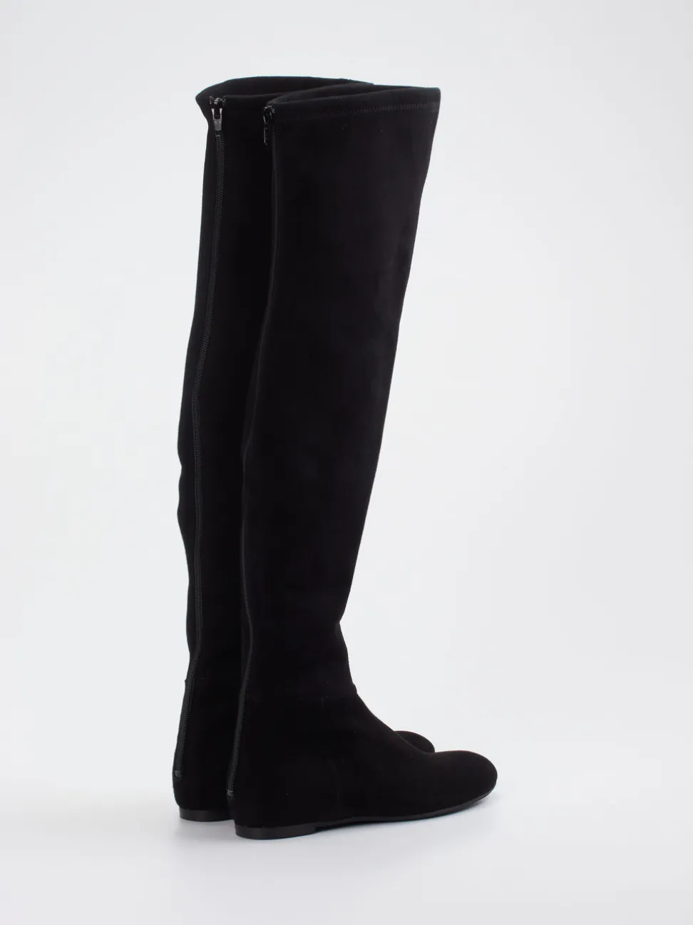 Konstantin Starke – Overknees aus Stretch-Veloursleder Schwarz