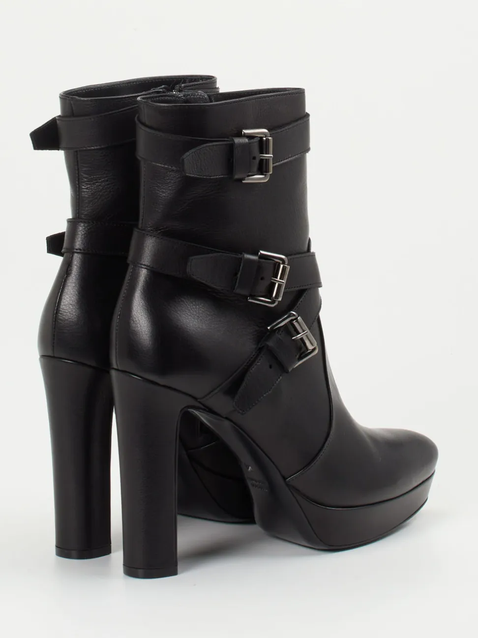 Konstantin Starke – Plateau-Stiefeletten aus Lammleder Schwarz