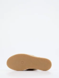 Konstantin Starke – Plateau-Pantolette aus Flechtleder goldbeige